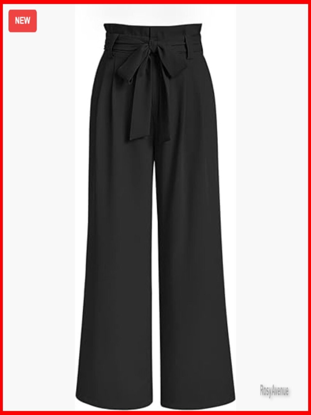 High Waisted Wide Leg Dress Pants with Removable Belt Business Casual - Picture 1 of 7